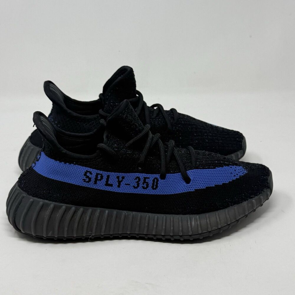 Adidas Yeezy Boost 350 V2 Dazzling Blue Stripe Mens 6.5 Black Knit GY7164 2021